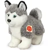 Image de Hermann Teddy Knuffeldier hond Husky - zachte pluche - premium kwaliteit knuffels - grijs/wit - 23 cm