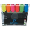 Image de Schneider markeerstift - tekstmarker - Job - 6 stuks assorti kleuren - beitelpunt - S-115096