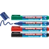 Image de edding 380/4 S flipovermarker set - zwart, rood, blauw, groen - ronde punt 1,5-3mm - gemaakt voor flipcharts - drukt niet door op papier