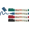 Image de edding 21 EcoLine permanent marker -zwart, rood, blauw, groen - 4 stiften - ronde punt 1,5-3 mm - voor karton, kunststof, hout, metaal, etc. - alcohol markers voor volwassenen