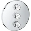 Image de GROHE Grohtherm SmartControl - Drievoudig opbouwdeel - Volume (stopkraan) - Rond - Chroom