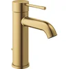 Image de GROHE Essence New Wastafelkraan - Lage uitloop - Met trekwaste - Cool Sunrise geborsteld (mat goud) - 23589GN1
