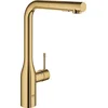 Image de GROHE Essence New keukenkraan - Hoge uitloop - Met uittrekbare handdouche - Dual spray - Cool Sunrise (goud)