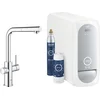 Image de GROHE Blue Home Mono Keukenkraan - Met Bluetooth en WIFI - Starterkit - L-Uitloop - Chroom - Met uittrekbare handdouche - Voor gezuiverd, gekoeld en bruisend water