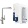 Image de GROHE Blue Home Mono Keukenkraan - Met Bluetooth en WIFI - Starterkit - L-Uitloop - Met uittrekbare handdouche - RVS - Voor gezuiverd, gekoeld en bruisend water