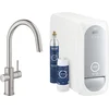 Image de GROHE Blue Home Mono Keukenkraan - Met Bluetooth en WIFI - Starterkit - C-Uitloop - Met uittrekbare handdouche - RVS - Voor gezuiverd, gekoeld en bruisend water