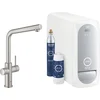 Image de GROHE Blue Home Duo Keukenkraan - Met Bluetooth en WIFI - Starterkit - L-Uitloop - RVS - Voor gezuiverd, gekoeld en bruisend water