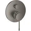 Image de GROHE Essence inbouw douchekraan - Opbouwdeel - 3 uitgangen - Geborsteld hard graphite (mat antraciet)