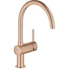 Image de GROHE Minta keukenkraan - draaibare hoge C-uitloop - 1 straalstand - mat brons (brushed warm sunset)