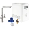 Image de GROHE Blue Professional Duo kit: keukenmengkraan voor gefilterd, gekoeld en bruisend water - Bluetooth & WIFI - met uittrekbare mousseur - incl. koeler - rvs - 31326DC2