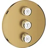 Image de GROHE Grohtherm SmartControl opbouwset voor inbouwkraan - 3 knoppen - Brushed Cool Sunrise (mat goud) - 29122GN0