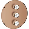 Image de GROHE Grohtherm SmartControl opbouwset voor inbouwkraan - 3 knoppen - Brushed Warm Sunset (mat brons) - 29122DL0
