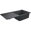 Image de GROHE K400 Composiet Spoelbak met afdruipgedeelte - 100cm - Inbouw - Met overloop en automatische afvoer - Granite Black