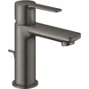 Image de GROHE Lineare Xs-Size Wastafelmengkraan M/Waste - Hard Graphite Geborsteld (mat donker grijs) - 32109AL1
