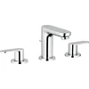 Image de GROHE Eurosmart Cosmopolitan Driegats Wastafelkraan - Lage uitloop - Met trekwaste - Chroom