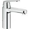 Image de GROHE Eurosmart Cosmopolitan Wastafelkraan - medium uitloop - met trekwaste - chroom - Waterbesparend