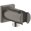 Image de GROHE Rainshower Wandaansluitbocht - 1/2" - met houder - vierkante rozet - hard graphite geborsteld