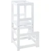 Image de roba Learning Tower Wit - Volgens het Montessori-Principe - Belastbaar tot 80kg - Gelakt Hout
