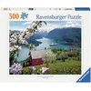 Image de Ravensburger puzzel Scandinavische Idylle - legpuzzel 500 stukjes landschap.