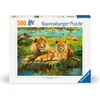 Image de Ravensburger Lions in the Savannah - 500 pieces.