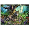 Image de Ravensburger puzzel Familie Wolf in het Bos - 1000 stukjes dieren.