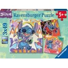 Image de Ravensburger puzzel Disney Stitch - Drie puzzels - 49 stukjes - kinderpuzzel