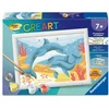 Image de Ravensburger   CreArt Kids 13x18cm   Schilderen op nummer   Dolfijnen en koraal   Schilderen op nummer set   Leeftijd 7+   12023220