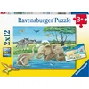 Image de Ravensburger puzzel Jonge dieren uit de hele wereld - 2 x 12 stukjes