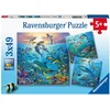 Image de Ravensburger puzzel Dieren in de Oceaan - 3x49 stukjes - kinderpuzzel