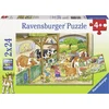 Image de Ravensburger puzzel Vrolijk boerderijleven- 2x24 stukjes - kinderpuzzel