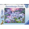 Image de Ravensburger Eenhoorns in het avondrood - Puzzel van 150 stukjes