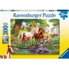Image de Ravensburger puzzel Wilde Paarden Bij De Rivier - Legpuzzel - 300XXL stukjes