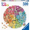Image de Ravensburger Round puzzle Circle of colors Flowers - Legpuzzel - 500 stukjes