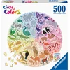 Image de Ravensburger Round puzzle Circle of colors Animals - Legpuzzel - 500 stukjes