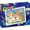 Image de Ravensburger CreArt Fluffy Bunnies - Schilderen op nummer voor kinderen
