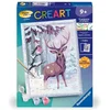Image de CreArt Kids 18x24cm Romantisch Hert, Schilderen op Nummer Kit, Leeftijd 9+, 25831, Ravensburger