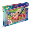 Image de CreArt Kids 31x21cm Labrador en tulpen - Schilderen op nummer - Vanaf 7 jaar - 25852, Ravensburger