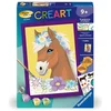 Image de CreArt Kids 18x24cm Bloemenpaard - Schilderen op nummer - Vanaf 7 jaar - 25906 Ravensburger