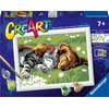 Image de Ravensburger CreArt Sleeping Cats and Dogs - Schilderen op nummer voor kinderen