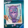 Image de Ravensburger CreArt Dreaming Owl - Schilderen op nummer voor volwassenen - Hobbypakket