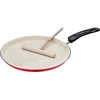 Image de rood/crème aluminium pannenkoekenpan inductie 26 cm incl. deegverdeler, 2-eenheden