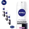 Image de NIVEA Invisible For Black & White Clear - 3 x 150 ml - voordeelverpakking - Deororant Spray