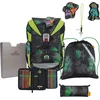 Image de DerDieDas Schooltas ErgoFlex Superlight Schulranzenset 5-delig Funny Fighter Zwart