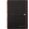 Image de Oxford Black n' Red - Notitieboek - A4 - Gelijnd - 90g - Softcover - Zwart