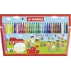 Image de STABILO Trio A-Z - Viltstift - Met Ergonomische Driekantige Gripzone - Etui Met 30 kleuren