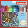 Image de STABILO Pen 68 - Premium Viltstift - Etui Met 24 Kleuren