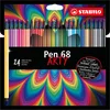 Image de STABILO Pen 68 - Premium Viltstift - ARTY Set - Etui Met 24 Kleuren