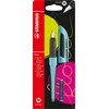 Image de STABILO Flow - Ergonomische Vulpen - SPORTY Edition - Puristblue + 1 Inkt Cartridge