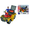 Image de Simba Brandweerman Sam speelgoed quad met figuur - actievoertuig.