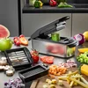 Image de GEFU TREPPO 2.0 Groente- en Fruitsnijder   Blokjes, Staafjes en Plakken   Inclusief 3 Snij-inzetten